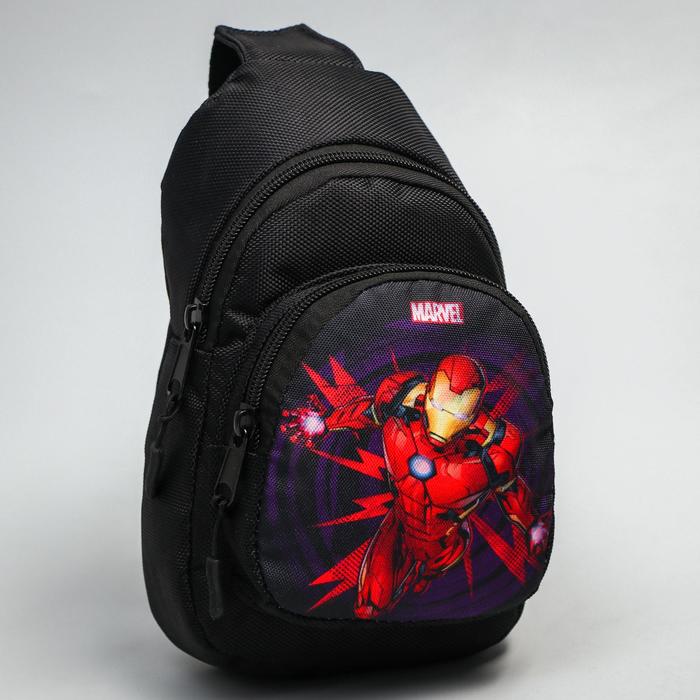 фото Сумка-рюкзак марвел, 15*10*26, отд на молнии, н/карман, регул ремень, черный marvel