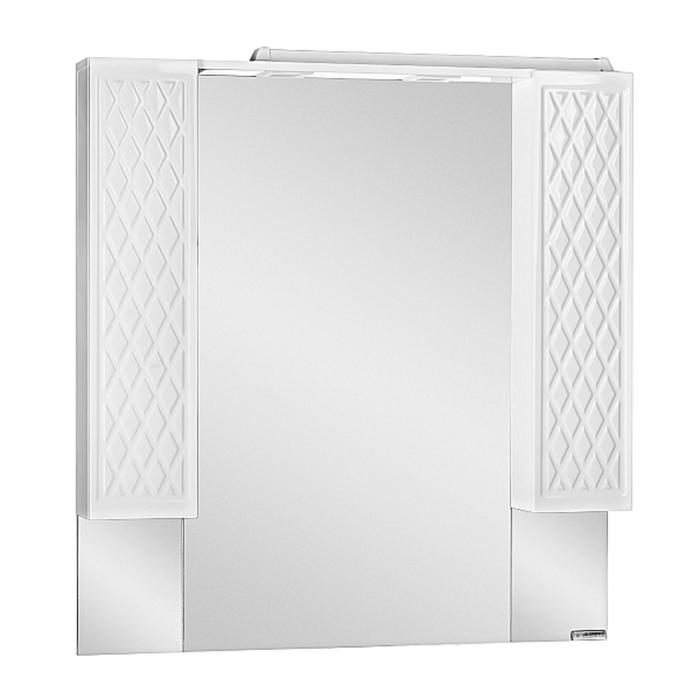 Зеркало шкаф для ванной комнаты Домино 3D 100, с подсветкой зеркало шкаф для ванной комнаты домино uno 80 дуб вотан с подсветкой левый