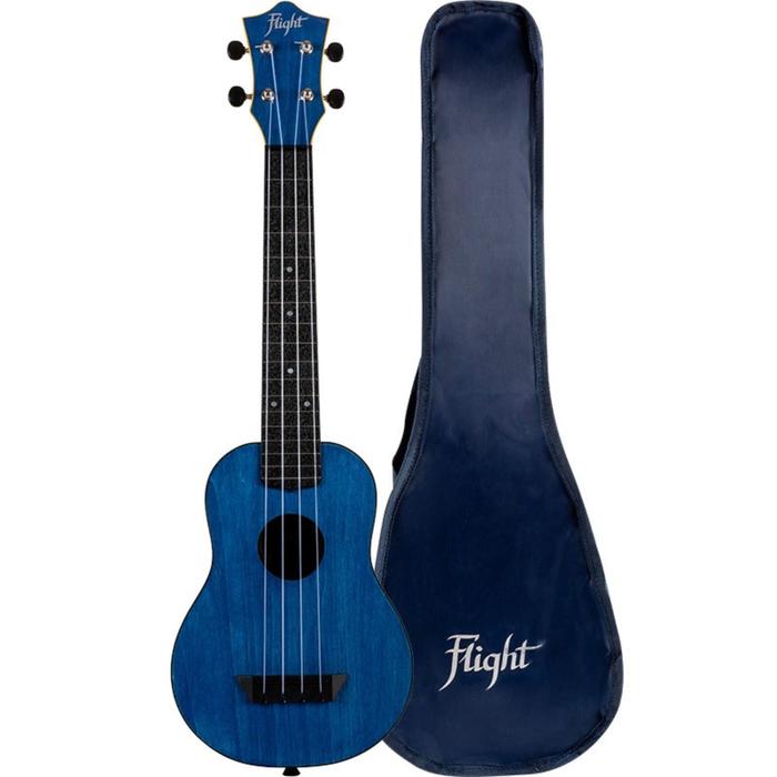 Укулеле FLIGHT TUSL 35 DB - Travel, LONG NECK, сопрано, синяя, пластик