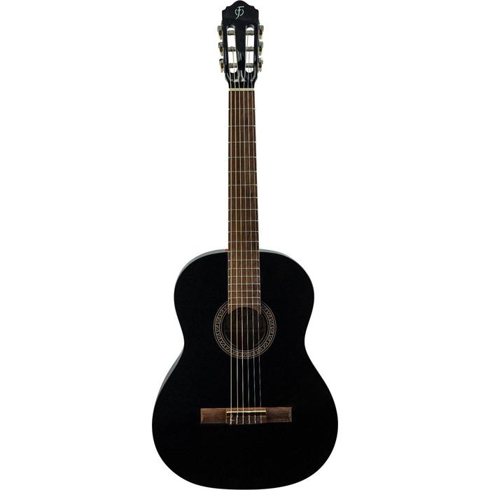 Классическая гитара FLIGHT C-120 BK 4/4 - 4/4, верхн. дека-ель, корпус-сапеле, цвет черный