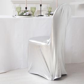 Чехол на стул, цв.серебро, 90*40*40 см, 100% п/э Ош