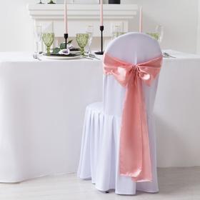 Декор для стула, цв.розовый, 14*275 см, 100% п/э Ош