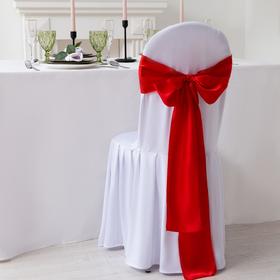 Декор для стула, цв.красный, 14*275 см, 100% п/э Ош