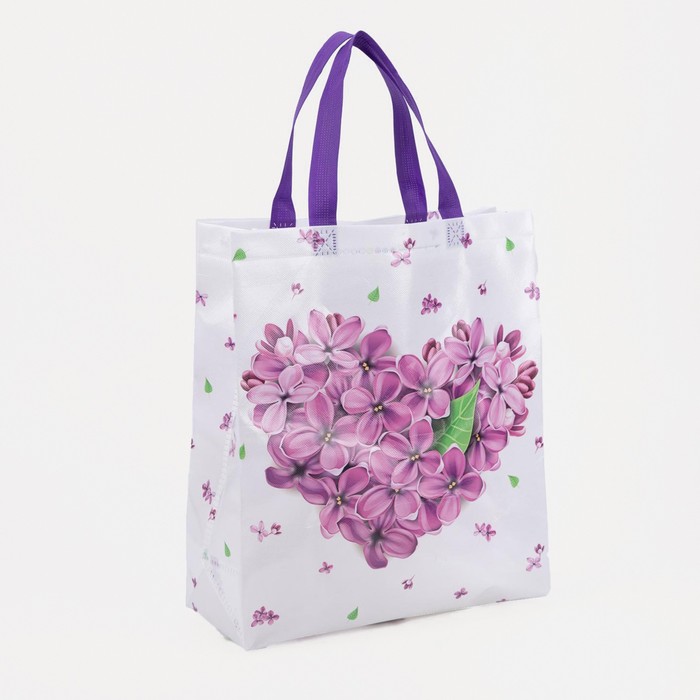 Сумка хозяйственная без застёжки, цвет фиолетовый сумка хозяйственная без застёжки цвет белый