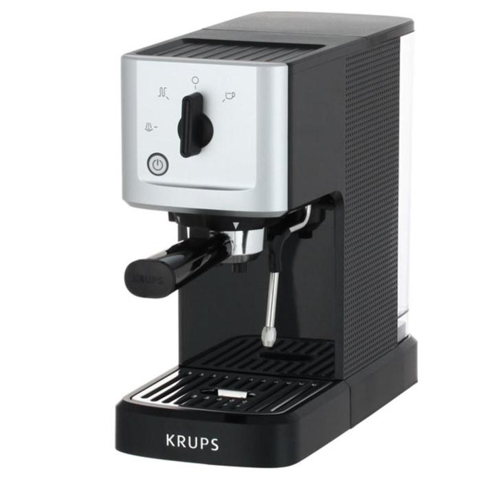 Кофеварка Krups XP344010, рожковая, 1460 Вт, 1.1 л, черная
