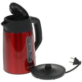 

Чайник Bosch TWK4P434, металл, 1.7 л, 2400 Вт, красный