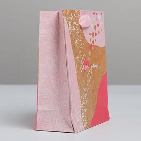 

Пакет крафтовый вертикальный I love you, S 12 × 15 × 5.5 см