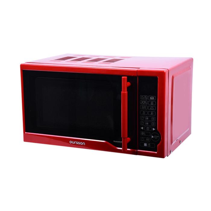 фото Микроволновая печь oursson md2042/rd, 700 вт, 20 л, 5 программ, красная