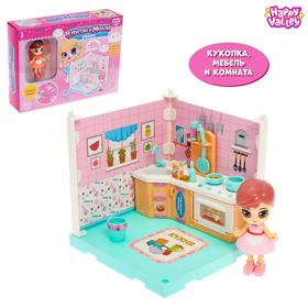 Пластиковый домик для кукол «В гостях у Молли» кухня, с куклой и аксессуарами Ош
