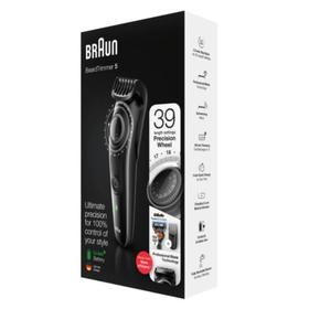 

Триммер Braun BT5242, для бороды и усов, 3 насадки, от аккумулятора, чёрный