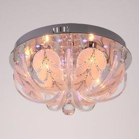 

Люстра с ПДУ 8609/4 5х60Вт Е27, LED подсветка, хром, d=40 см