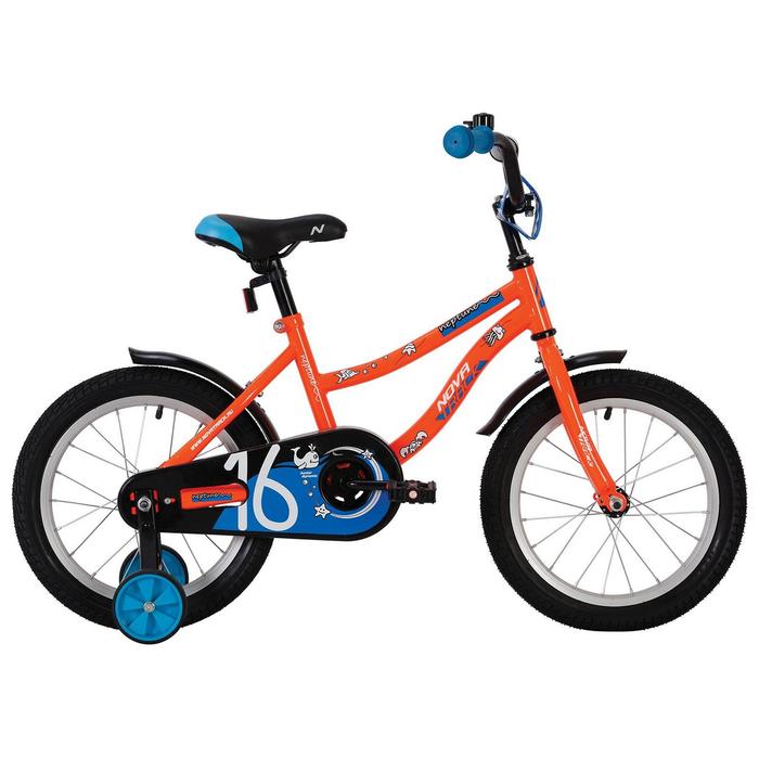 фото Велосипед 16" novatrack neptune, 2020, цвет оранжевый