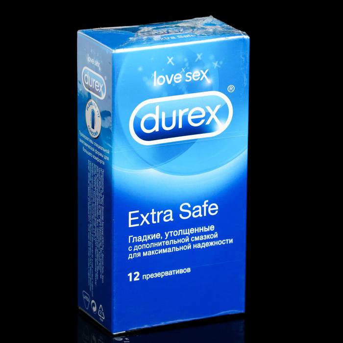 Презервативы №12 DUREX Extra Safe (утолщенные) презервативы утолщенные с дополнительной смазкой extra safe durex дюрекс 12шт