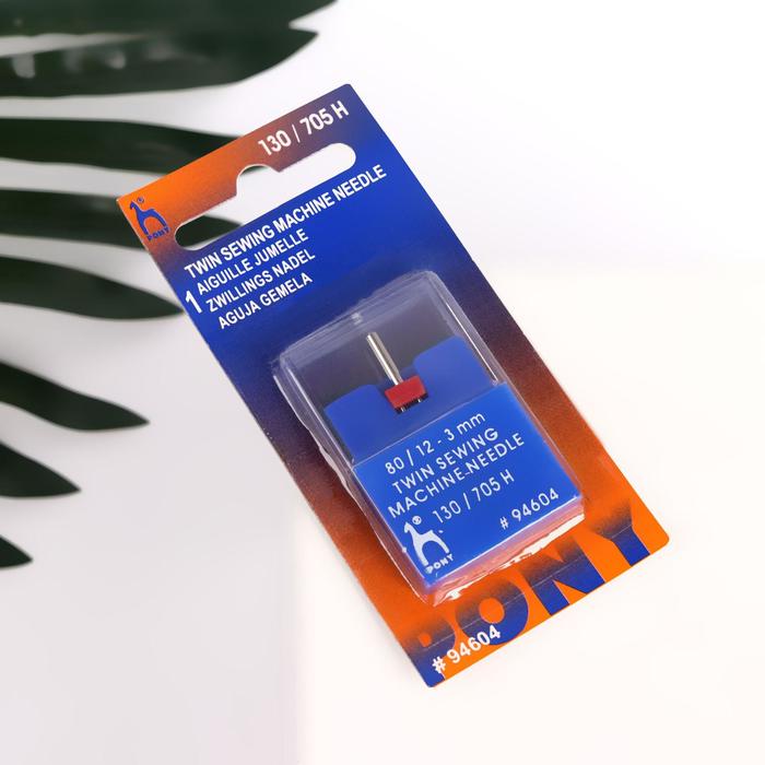 Игла для бытовых швейных машин двойная универсальная 80 3 мм 471₽