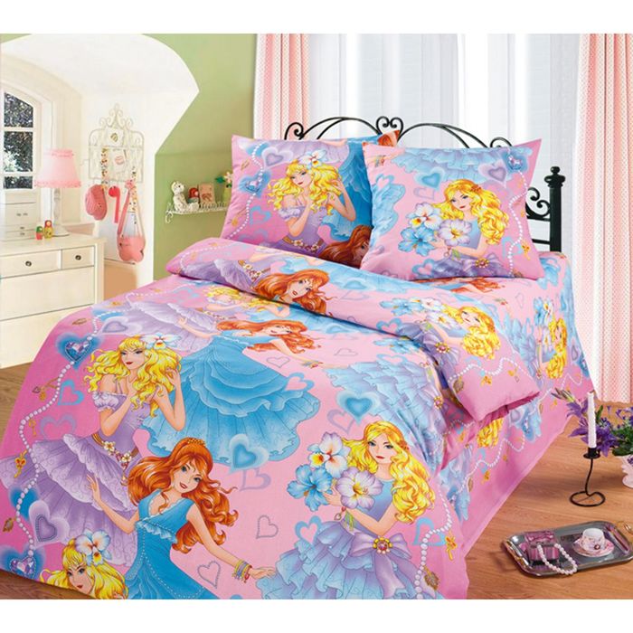 Постельное бельё 1,5 сп., Миланика Принцесса 143*215 см, 145*214 см, 70*70 см 1 шт.