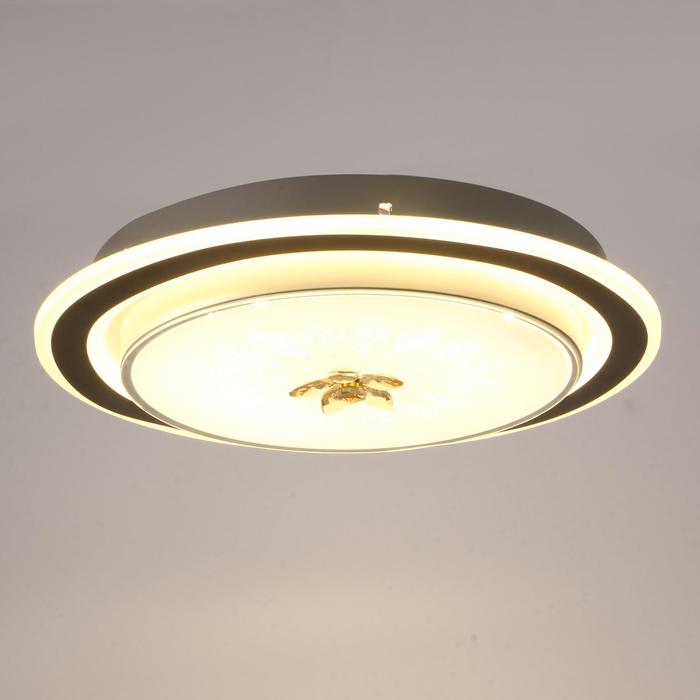 

Светильник 670013N LED 80Вт 3 режима 3000-6000К диммер белый-черный 50х50х9 см