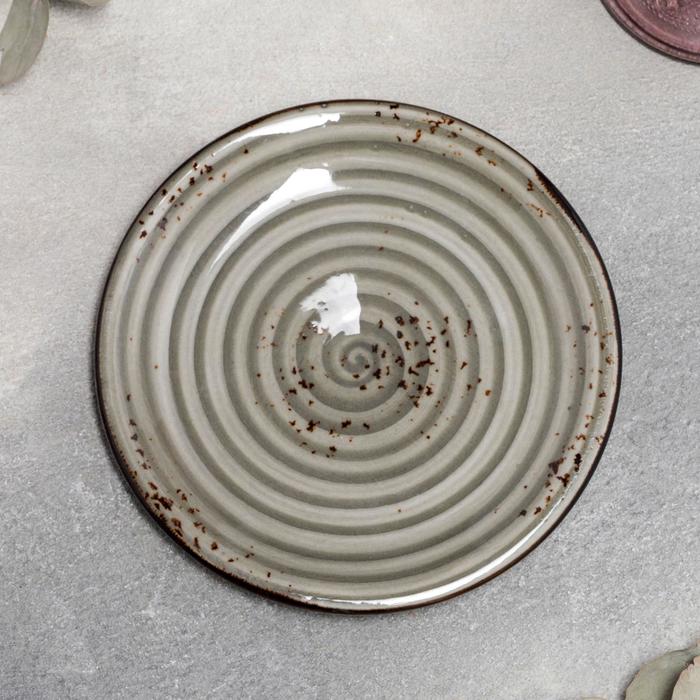 фото Тарелка фарфоровая пирожковая «суприм», d=15 см, цвет серый by bone