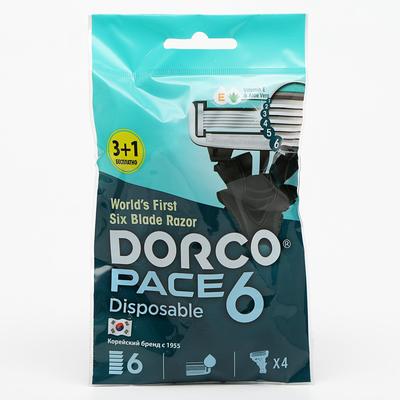 Набор Dorco PACE6 3 станка + 1 в подарок, 6 лезвий