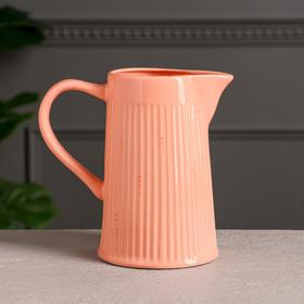 

Ваза керамическая "Кувшин", настольная, персиковая, 19 см, микс
