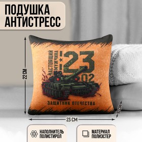 Подушка-антистресс декоративная «Защитник Отечества», 21х20 см Ош