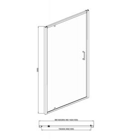 

Душевое ограждение BRAVAT BLACKLINE BD100.4111B, 90x200 см, прозрачное, распашное, черный