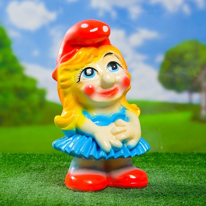 Садовая фигура "Гномиха" микс