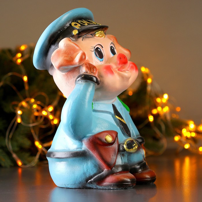 Копилка "Свинка-полицейский"