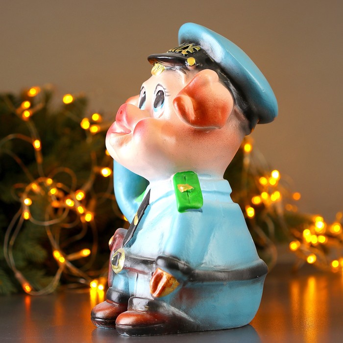 Копилка "Свинка-полицейский"