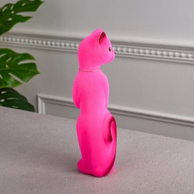 

Копилка "Кот Лапа", покрытие флок, розовая, 27 см