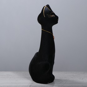 

Копилка "Кот Мурзик", чёрный цвет, флок, 29 см