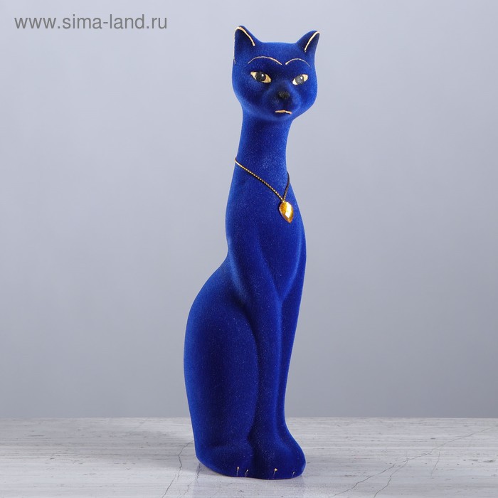 

Копилка "Кошка Мурка", покрытие флок, синяя, 26 см