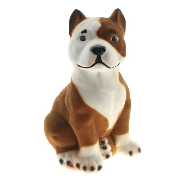 Копилка "Питбуль" флок, рыжая