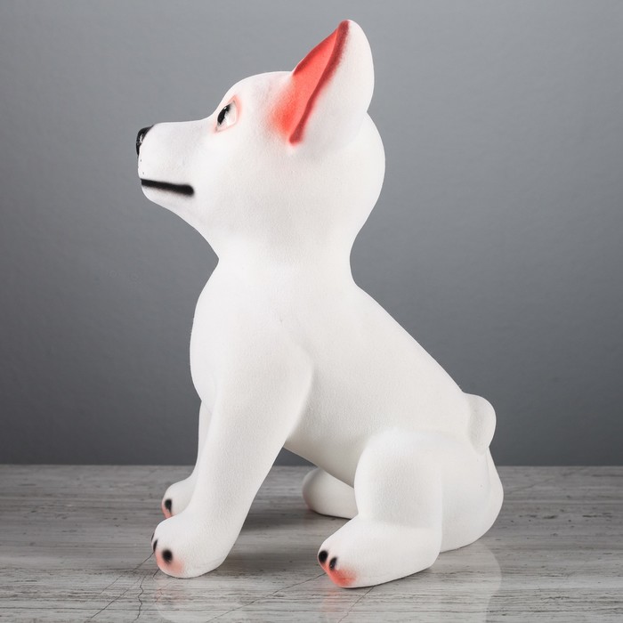 Копилка "Чихуахуа" большая, флок, белая