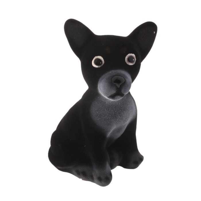 Копилка "Чихуахуа" малая, флок, чёрная