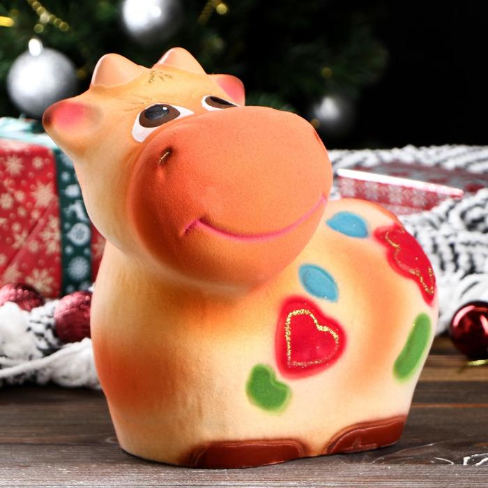 Копилка "Коровка" флок