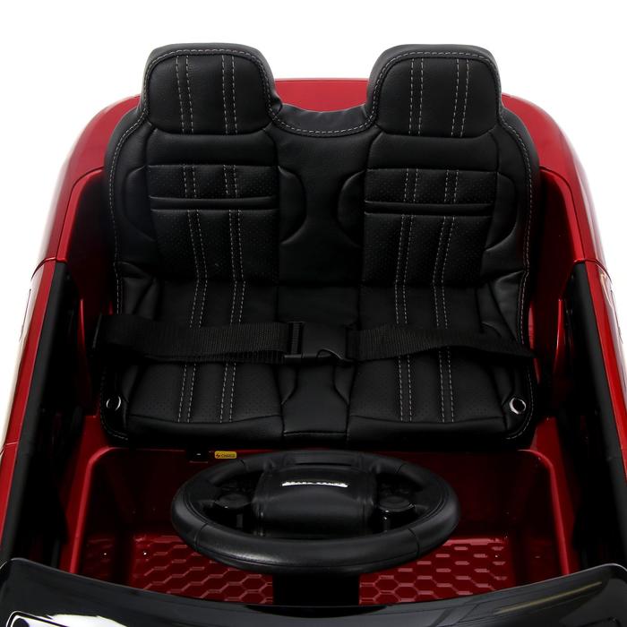 Электромобиль Range Rover Evoque, кожаное сидение, EVA колеса, цвет бордовый глянец