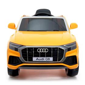 Электромобиль Audi Q8, EVA колеса, кожаное сидение, цвет оранжевый от Сима-ленд