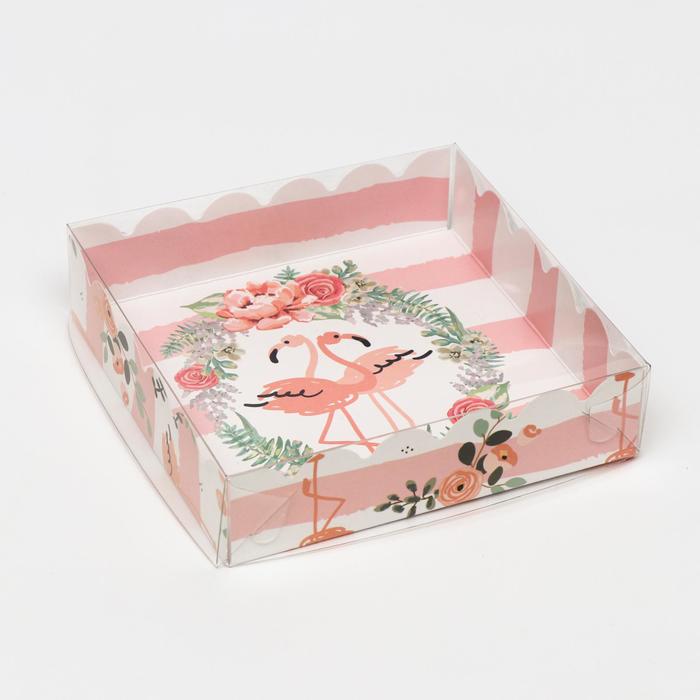 

Коробочка для печенья с PVC крышкой, "Парочка", 12 х 12 х 3 см
