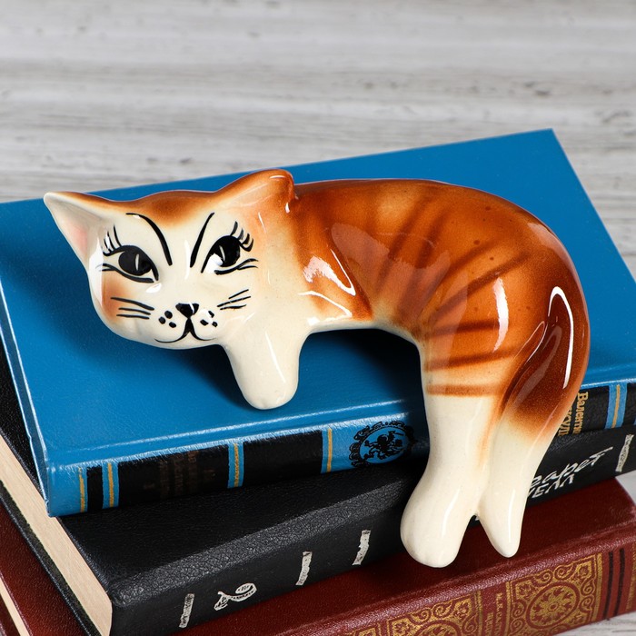Сувенир "Кот Ленивец" глянец, рыжий