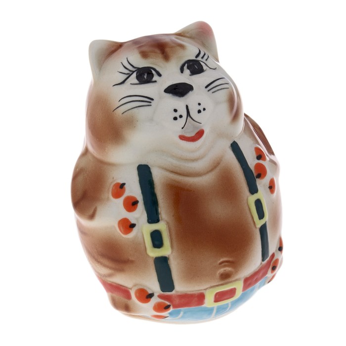 Копилка "Кот Кеша" глянец, рыжая