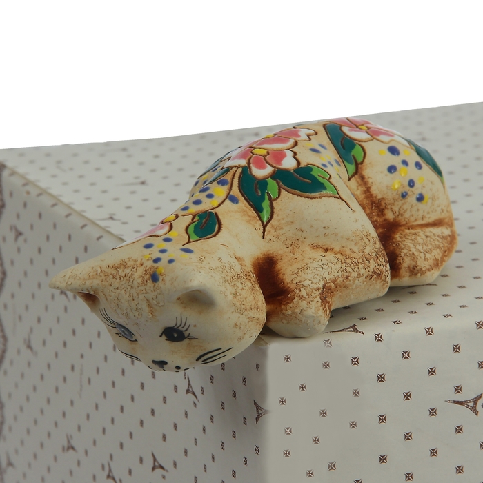 Сувенир "Кошка Варька" шамот, микс