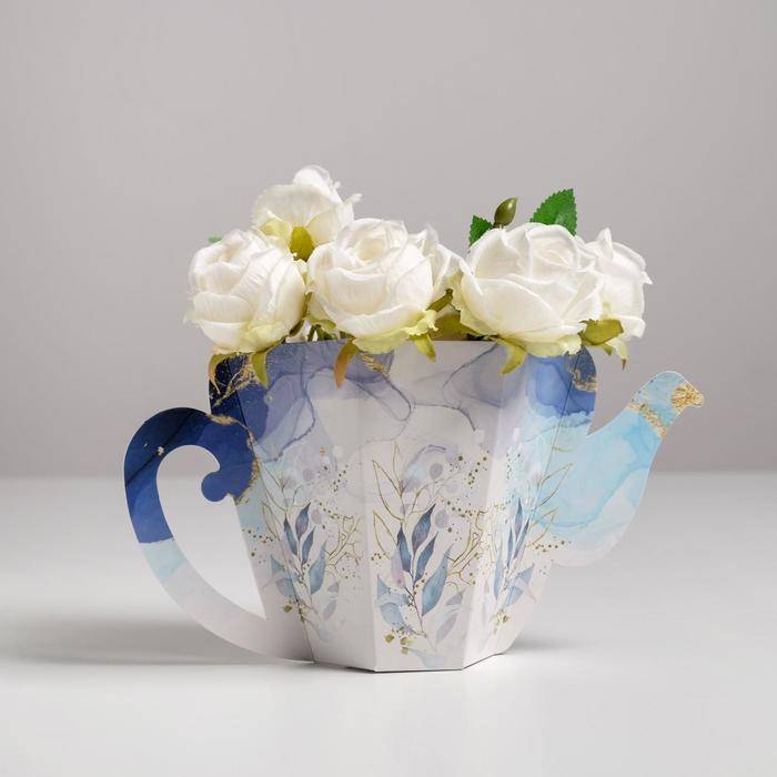фото Коробка-переноска чайник «цветы» 27 х 17,2 см дарите счастье