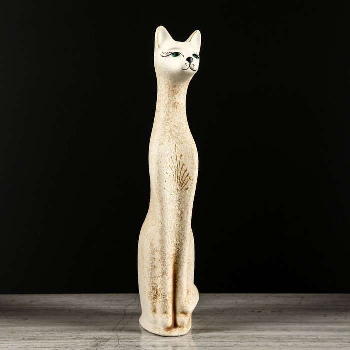 Копилка "Кот Ральф" малая, шамот, золото