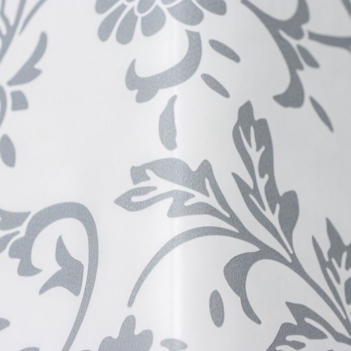 Клеёнка столовая на нетканой основе Доляна «Цветы», ширина 137 см, рулон 20 м, цвет серый