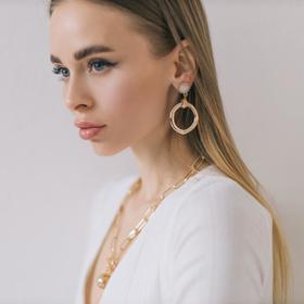 

Серьги ассорти "Сиеста" кошачий глаз, цвет белый в золоте