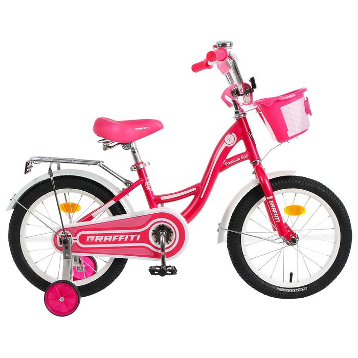 фото Велосипед 16" graffiti premium girl, цвет розовый/белый