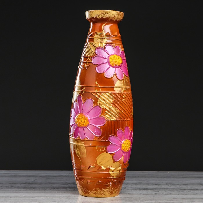 Ваза напольная "Юность" роспись, глазурь, микс