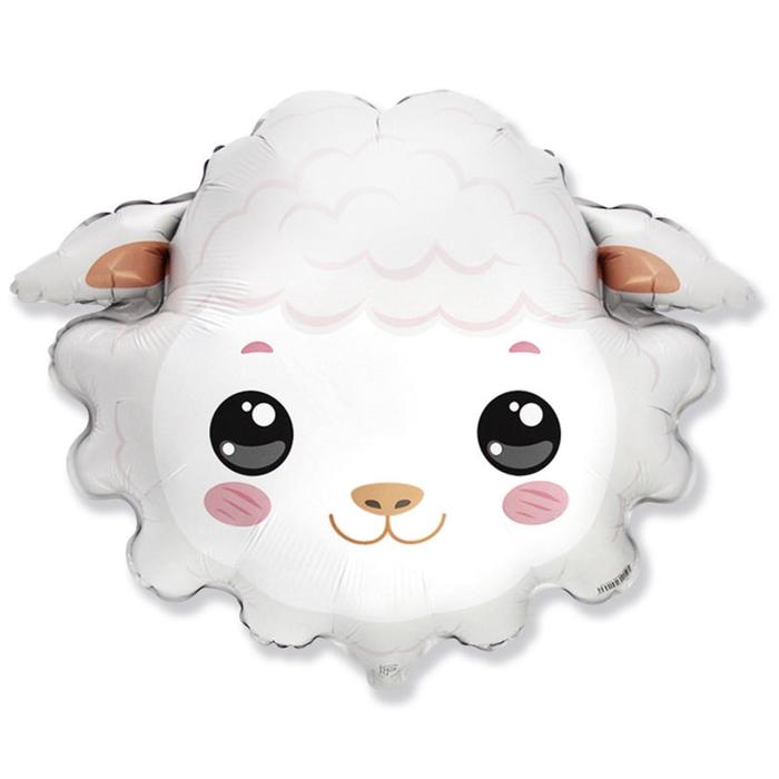 цена Шар фольгированный 30 «Голова овечки», фигура
