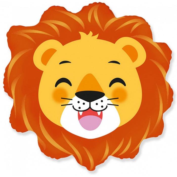 Шар фольгированный 23 «Голова львёнка», фигура шар фольгированный 23 голова мишки цвет бежевый