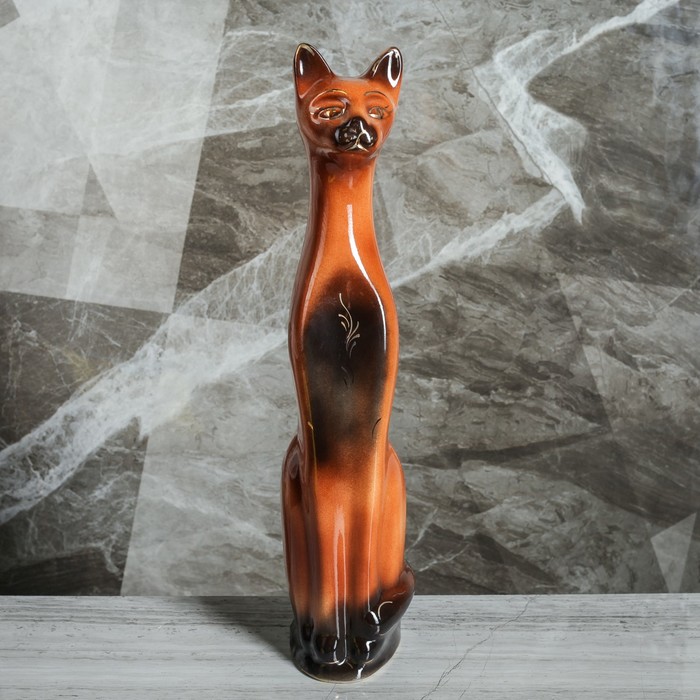 Копилка "Кошка Роза" большая, задувка золото